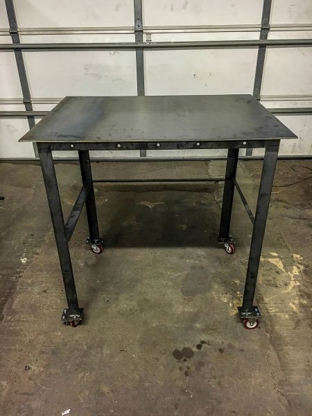Custom Rolling Metal Table